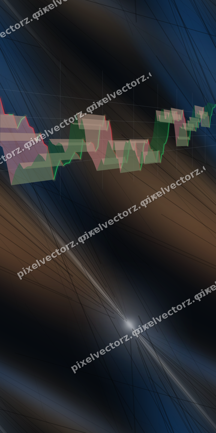 Nahtloser Neon Diagramm Hintergrund in Blau und Orange