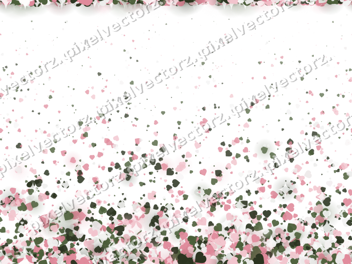Nahtloser Glitzeraufstieg aus Herzen in Rosa auf transparentem Grund