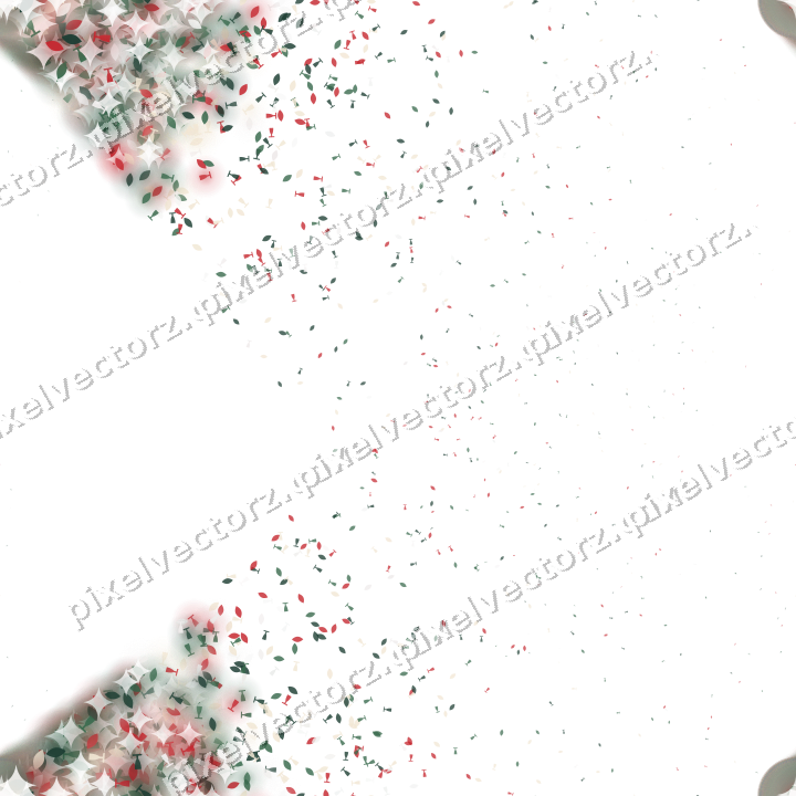 Nahtloser Glitzerfächer in Dunkelgrün und Rot auf transparentem Grund