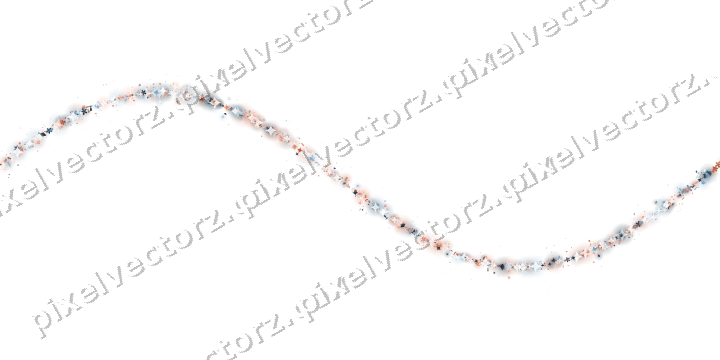 Nahtlose Glitzerwelle aus Funken und Blüten auf transparentem Grund