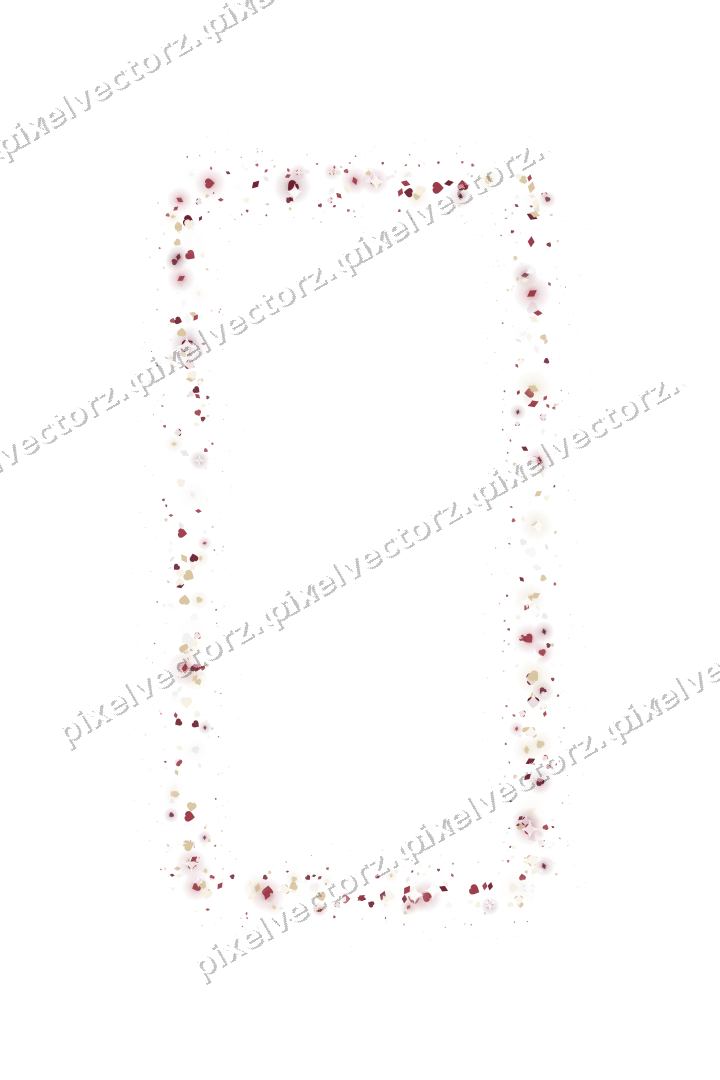 Nahtloser Glitzerrahmen aus Herzen und Rauten auf transparentem Grund