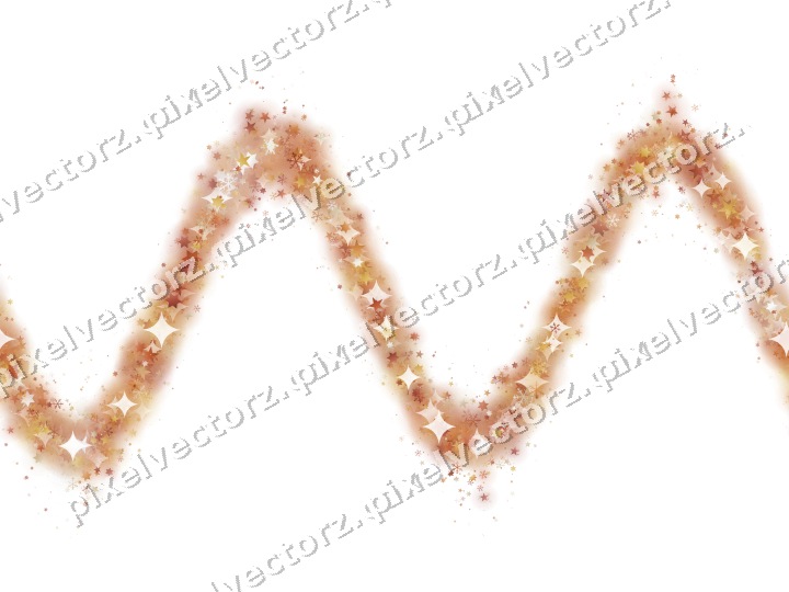 Nahtlose Glitzerwelle in Orange und Bernstein auf transparentem Grund
