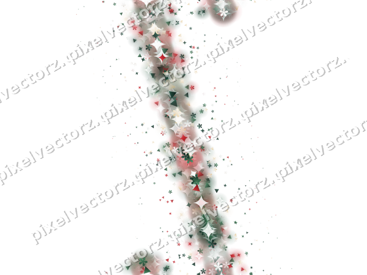 Nahtloses Glitzerband aus Funken und Blüten auf transparentem Grund
