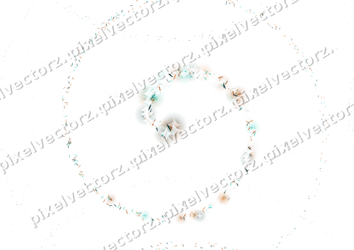 Nahtlose Glitzerspirale aus Splittern auf transparentem Grund