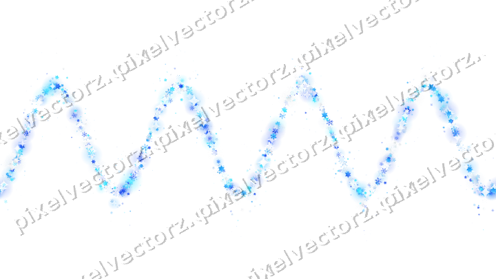 Nahtlose Glitzerwelle in Türkis und Blau auf transparentem Grund