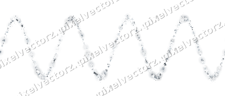 Nahtlose Glitzerwelle aus Sternen und Rauten auf transparentem Grund