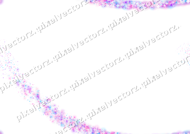 Nahtloser Sternenschweif in Magenta auf transparentem Grund