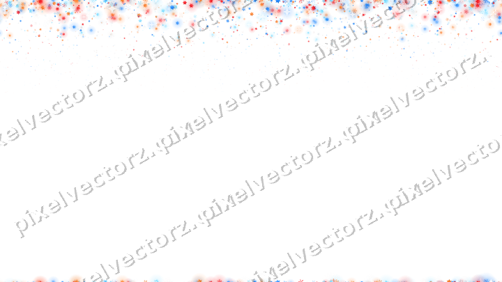 Nahtloser Glitzerregen in Blau und Rot auf transparentem Grund
