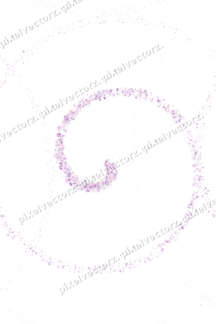 Nahtlose Glitzerspirale in Magenta und Violett auf transparentem Grund