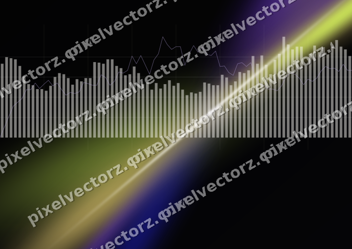 Leuchtender Neon Diagramm Hintergrund in Blau und Violett