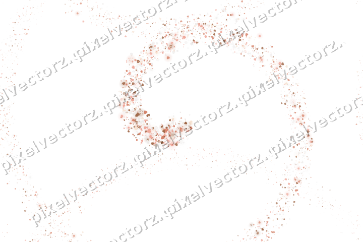 Nahtlose Glitzerspirale aus Herzen in Orange auf transparentem Grund
