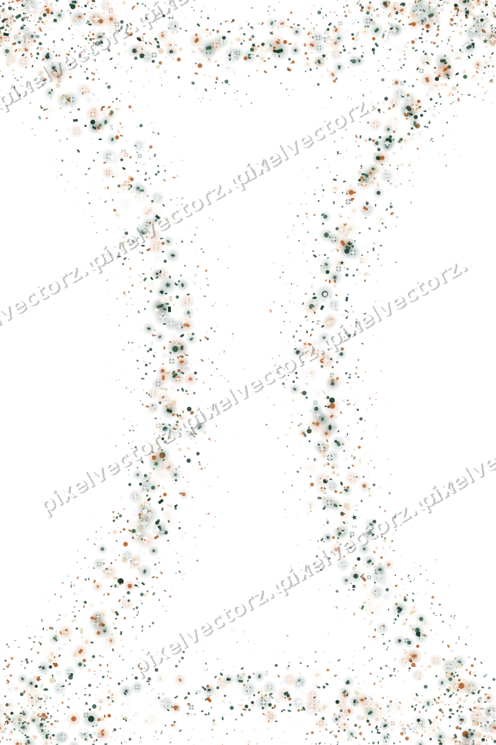 Nahtloser Glitzerkranz aus Sternen und Tropfen auf transparentem Grund