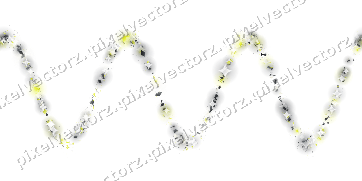 Nahtlose Glitzerwelle in Gelb und Grau auf transparentem Grund