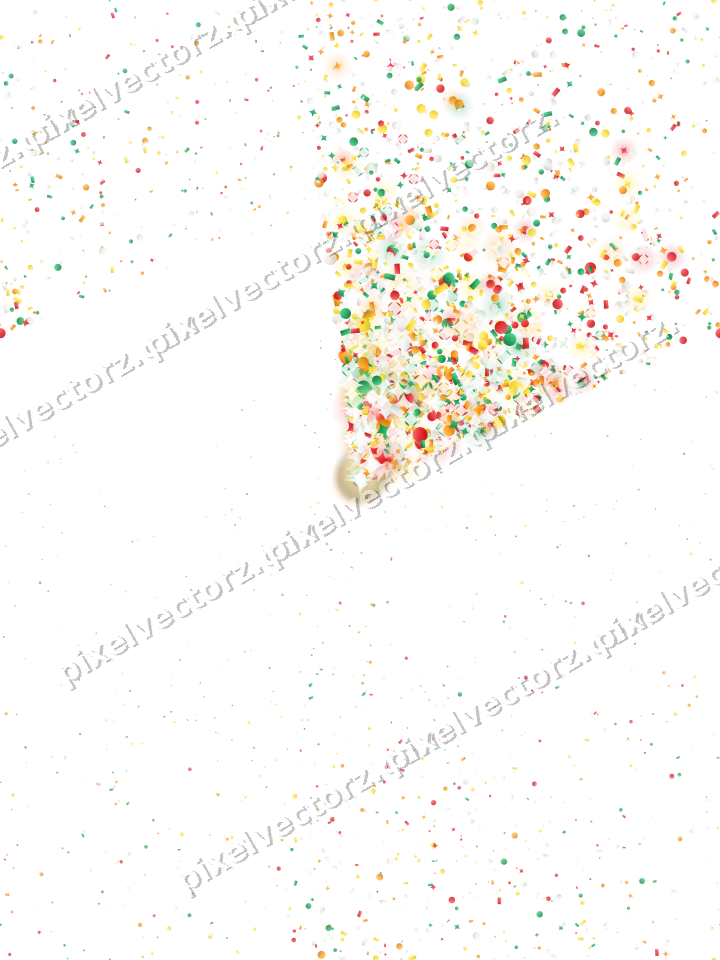 Nahtloser Glitzerfächer aus Funken und Punkten auf transparentem Grund