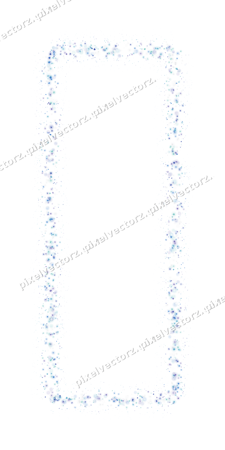 Nahtloser Glitzerrahmen in Blau und Türkis auf transparentem Grund