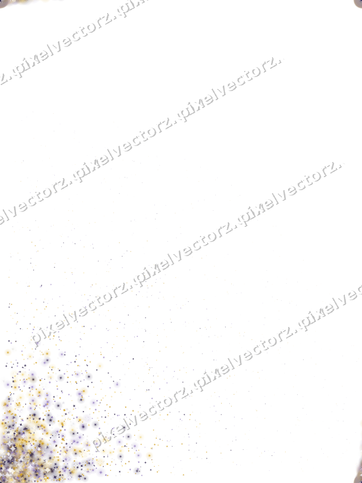 Nahtloser Glitzerfächer aus Sternen und Funken auf transparentem Grund