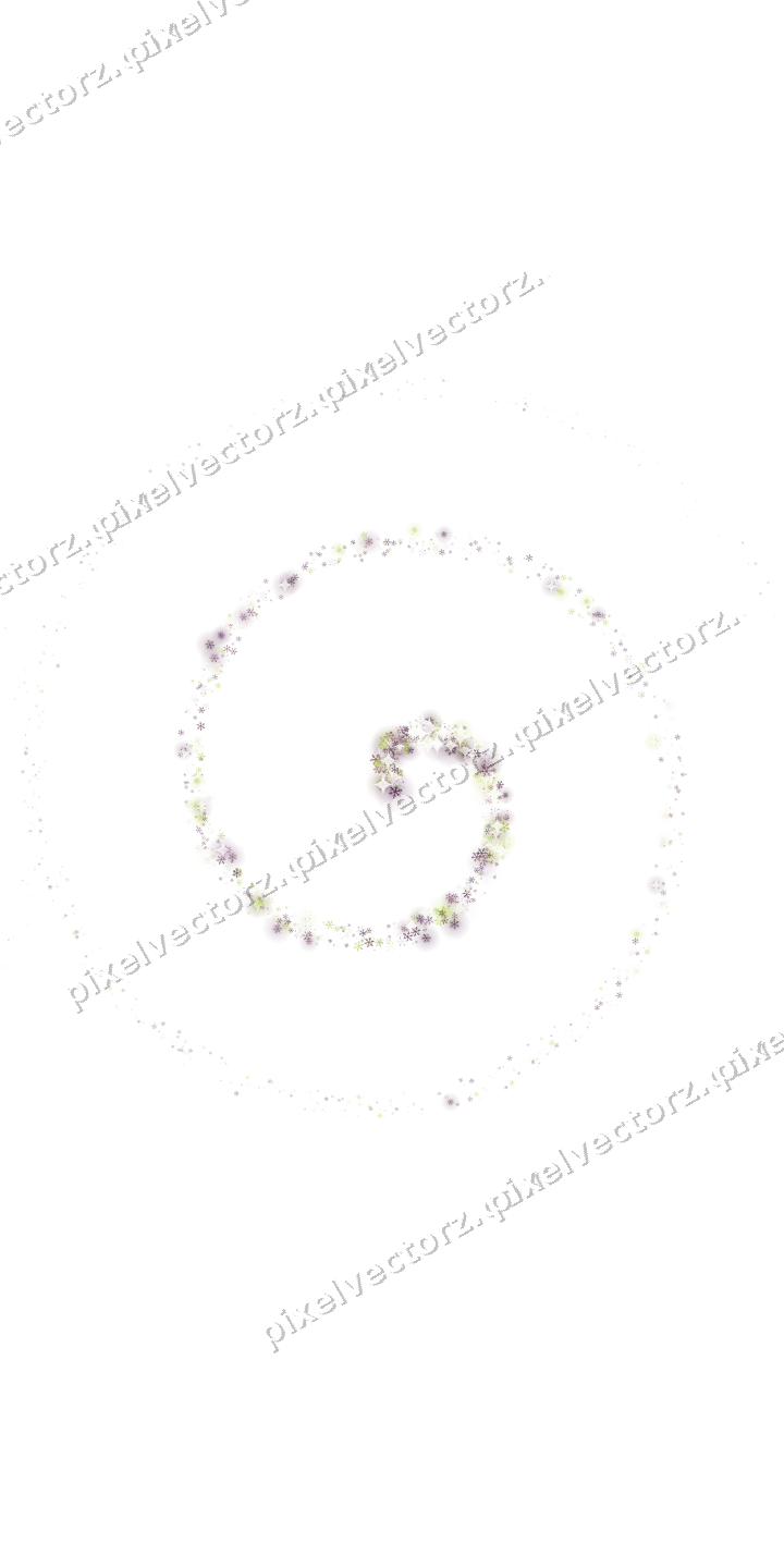 Nahtlose Glitzerspirale aus Schneeflocken auf transparentem Grund