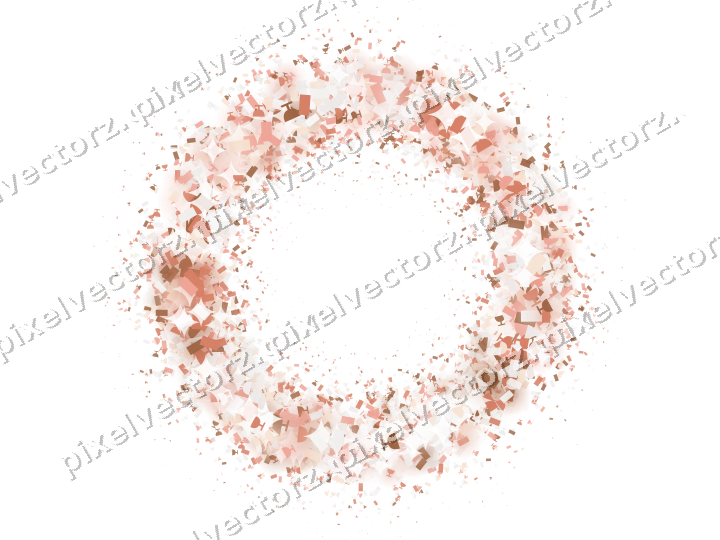 Nahtloser Glitzerkranz in Orange und Rot auf transparentem Grund