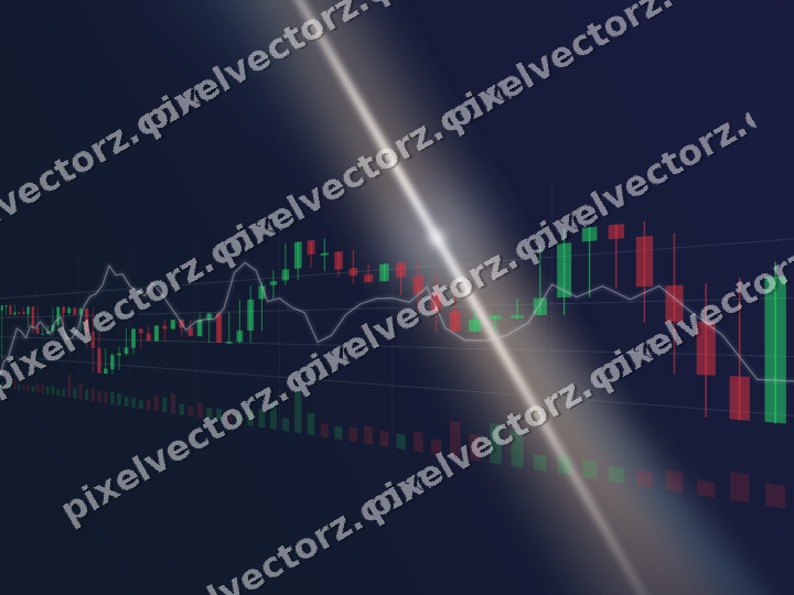 Leuchtender Neon Diagramm Hintergrund in Dunkelblau und Orange
