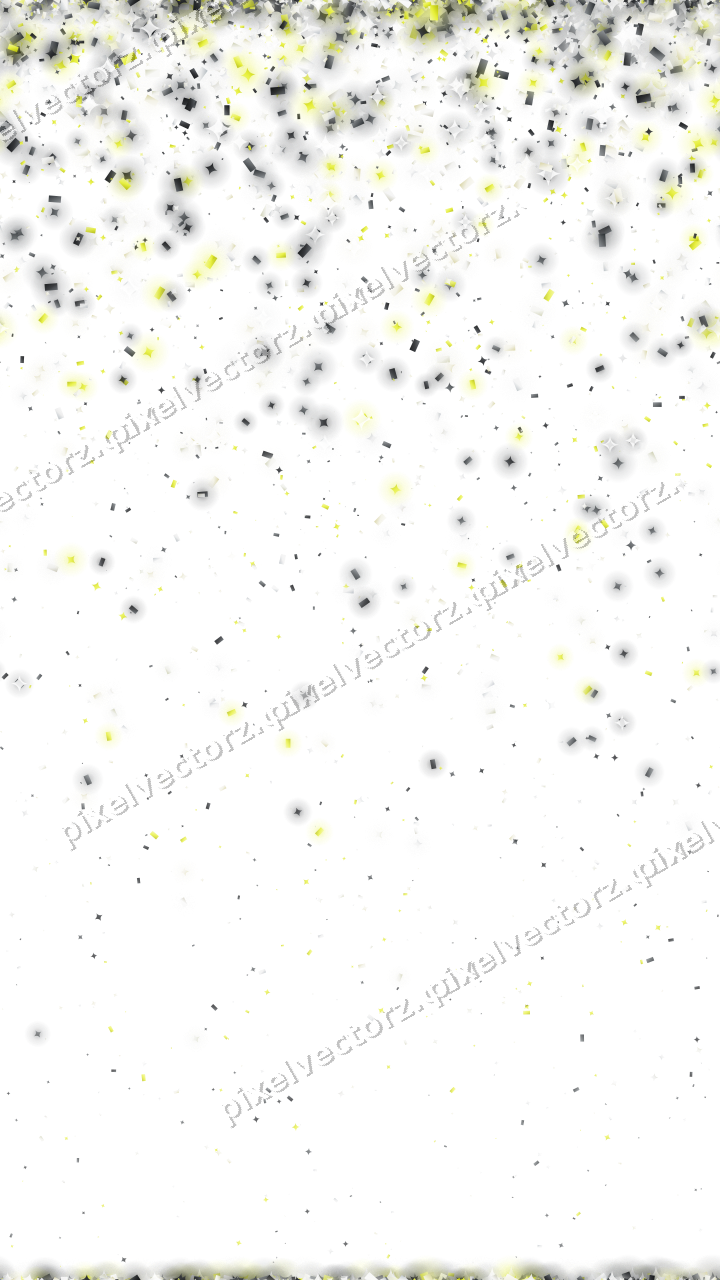 Nahtloser Glitzerregen aus Funken und Konfetti auf transparentem Grund