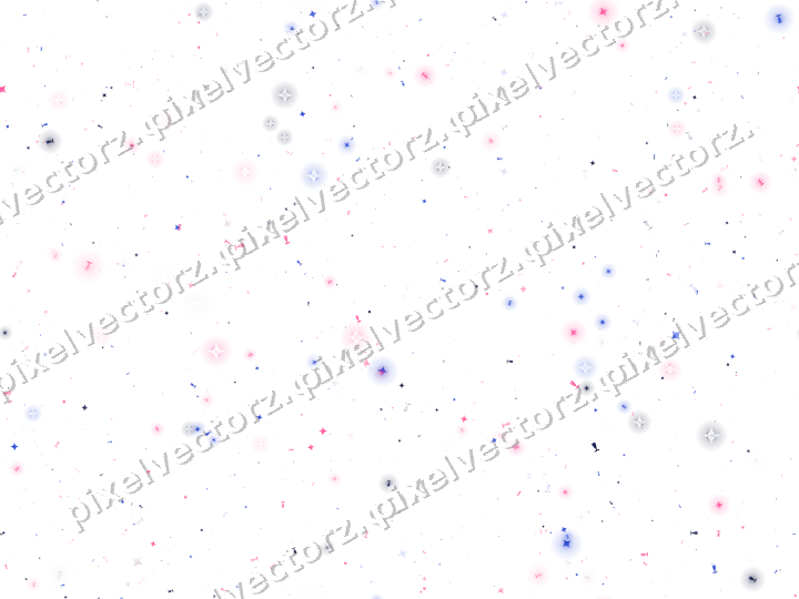 Nahtlose Glitzerstreuung in Rosa und Blau auf transparentem Grund