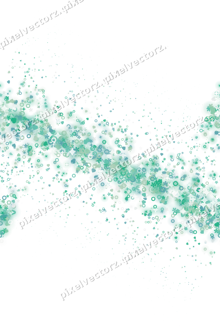 Nahtloses Glitzerband aus Sternen und Herzen auf transparentem Grund