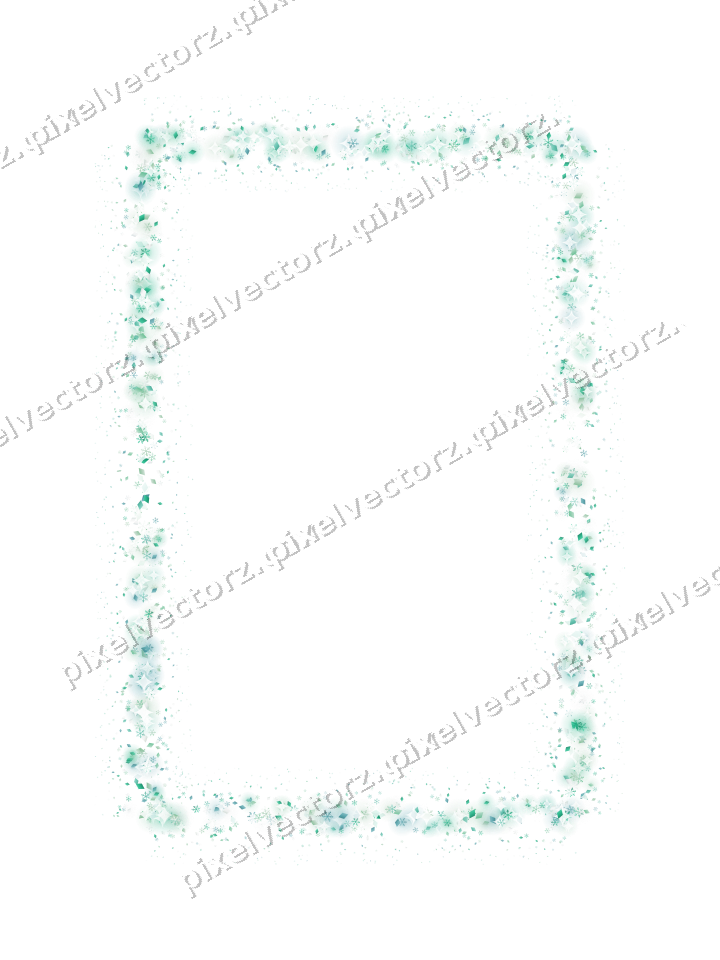 Nahtloser Glitzerrahmen in Grün und Petrol auf transparentem Grund