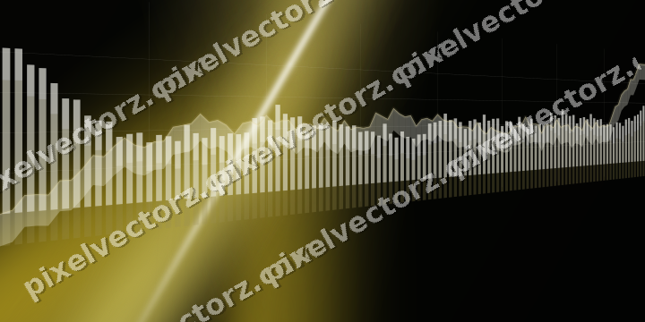 Glowing neon chart background in amber and yellow