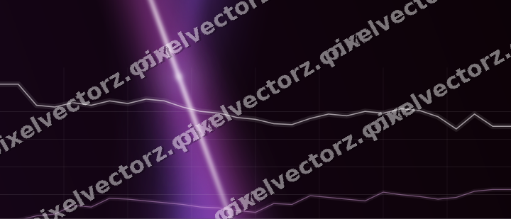 Glowing neon chart background in purple and blue