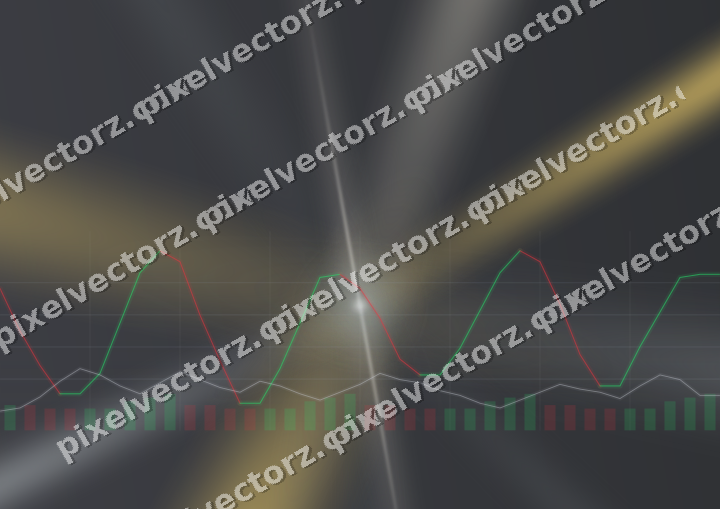 Glowing neon chart background in amber and grey