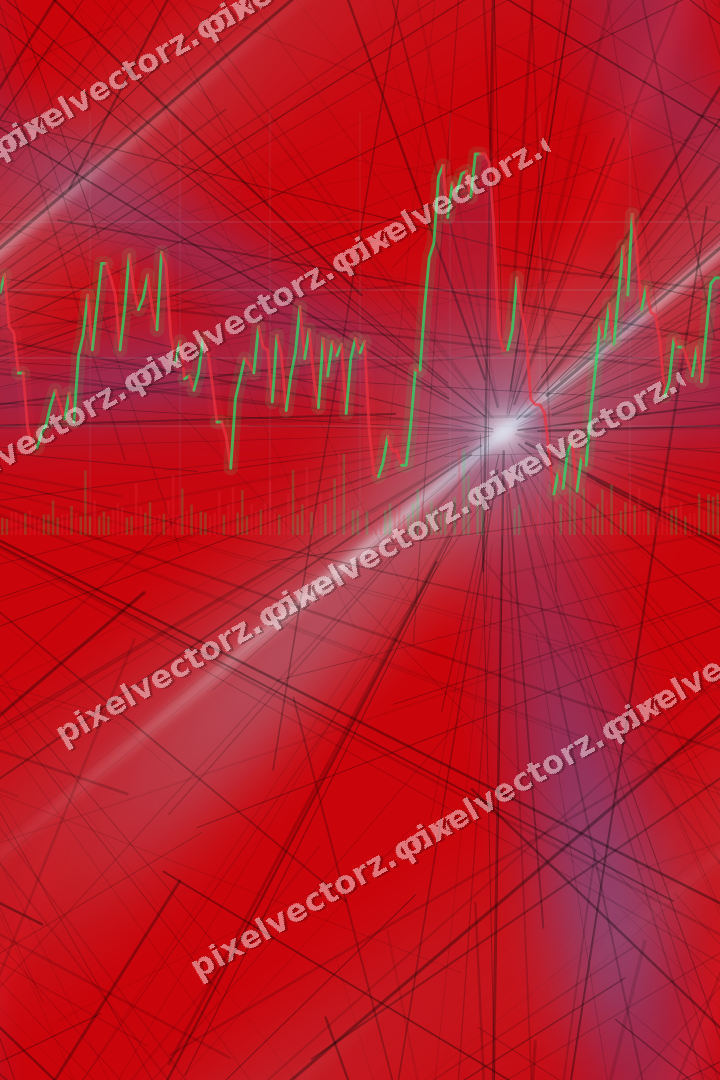 Nahtloser Neon Diagramm Hintergrund in Blau und Rot