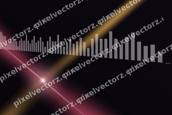 Glowing neon chart background in pink and amber