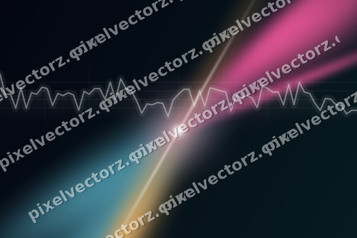 Glowing neon chart background in pink and cyan