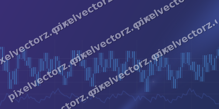 Glowing neon chart background in blue and cyan