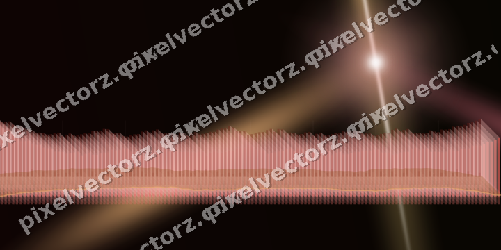 Glowing neon chart background in red and orange