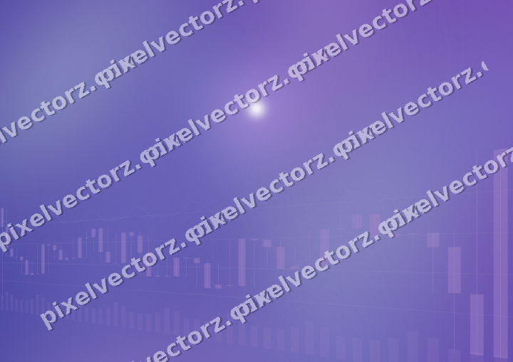 Glowing neon chart background in purple and blue