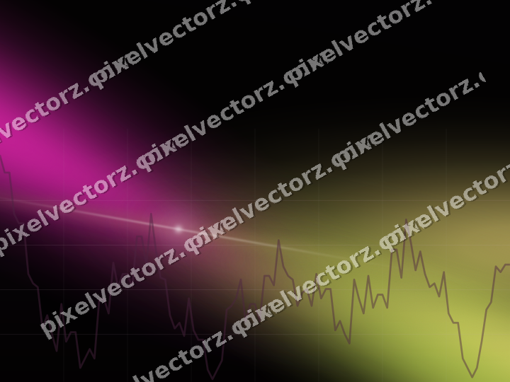 Glowing neon chart background in magenta and lime