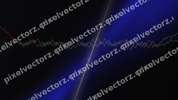 Glowing neon chart background in blue and purple