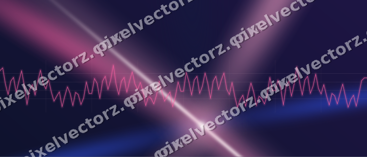 Glowing neon chart background in pink and blue