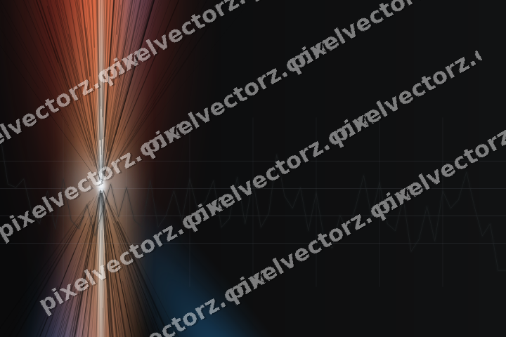 Glowing neon chart background in blue and red