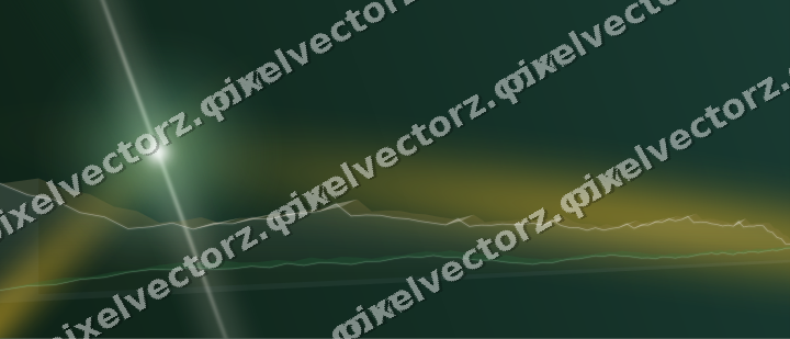 Glowing neon chart background in dark green and amber