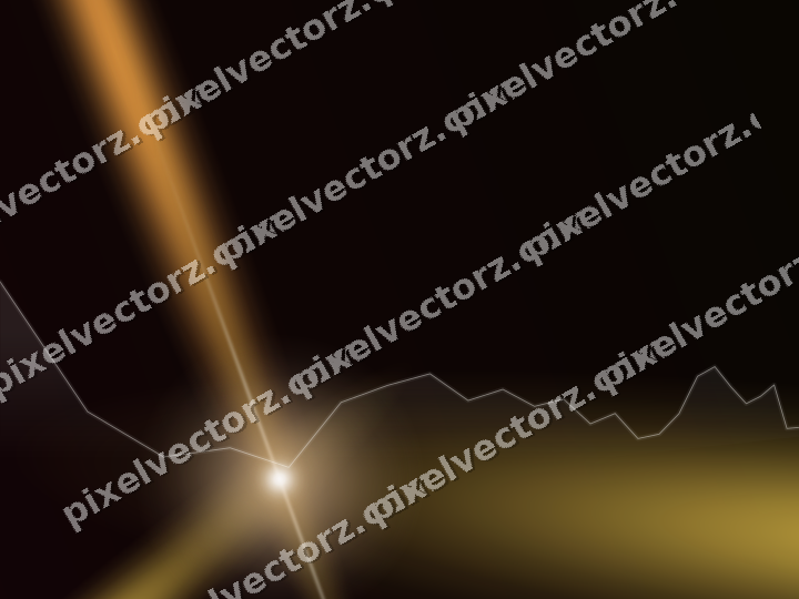 Glowing neon chart background in orange and amber