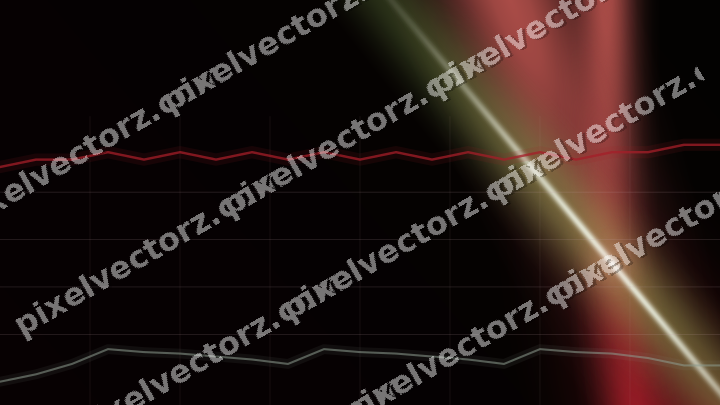 Glowing neon chart background in red and green