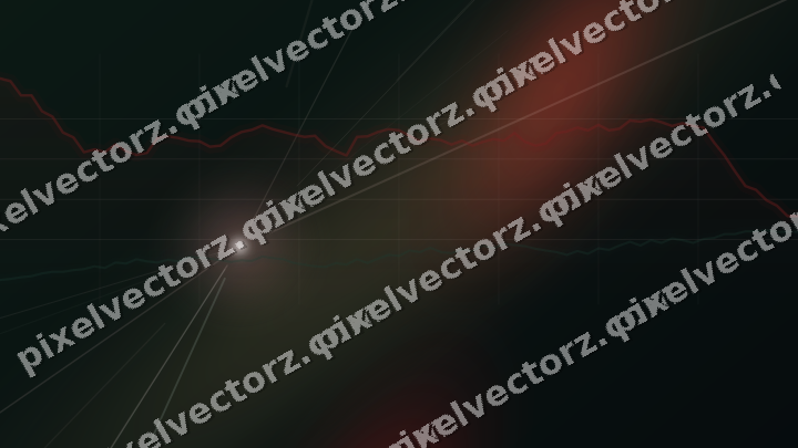 Glowing neon chart background in red and green