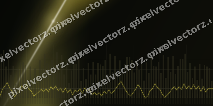Glowing neon chart background in amber and yellow