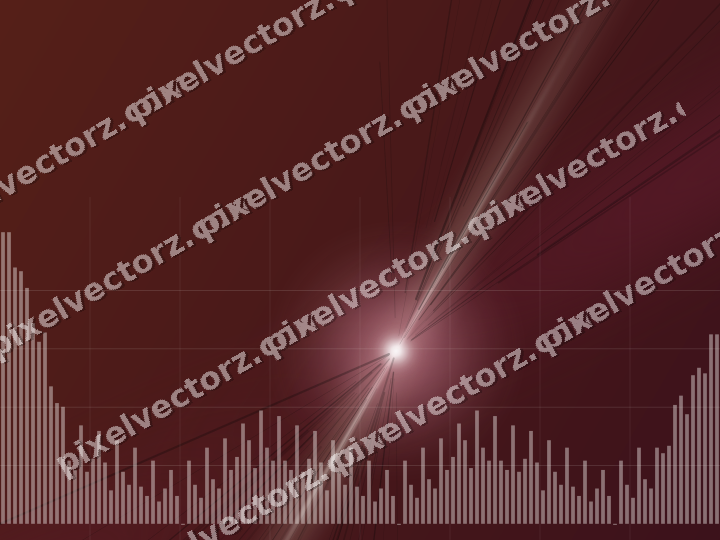 Glowing neon chart background in dark pink and amber