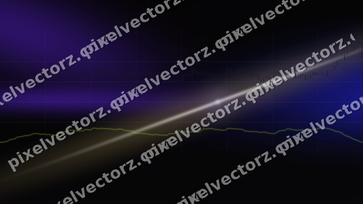 Glowing neon chart background in blue and purple