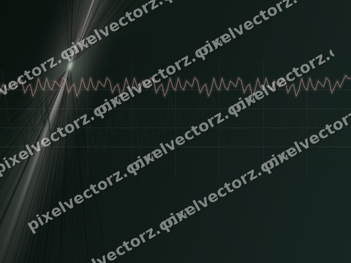 Glowing neon chart background in dark green and red