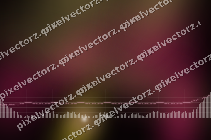 Glowing neon chart background in pink and yellow