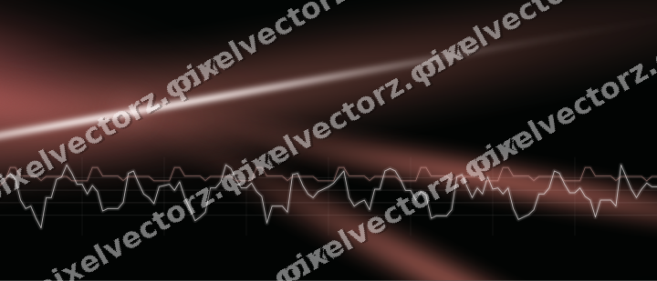 Glowing neon chart background in red and green